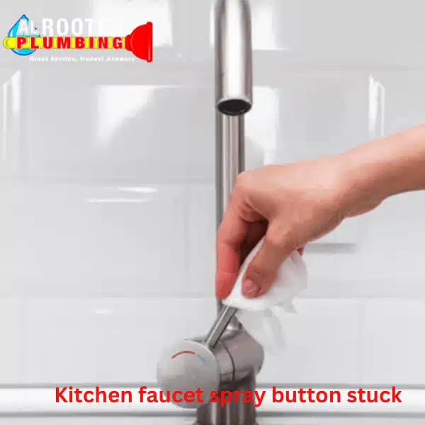 Kitchen faucet spray button stuck