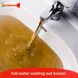 hot water coming out brown