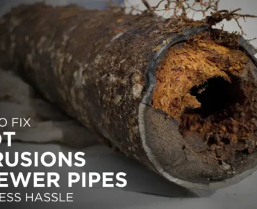 tree roots in PVC sewer line