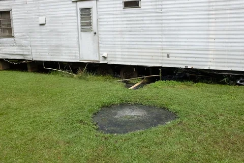 Raw Sewage in Yard