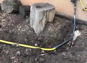 running natural gas line underground