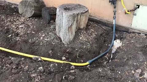 running natural gas line underground