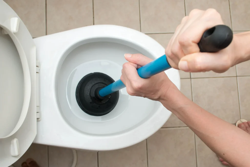 Toilet sewer line clogged 4 scaled 1